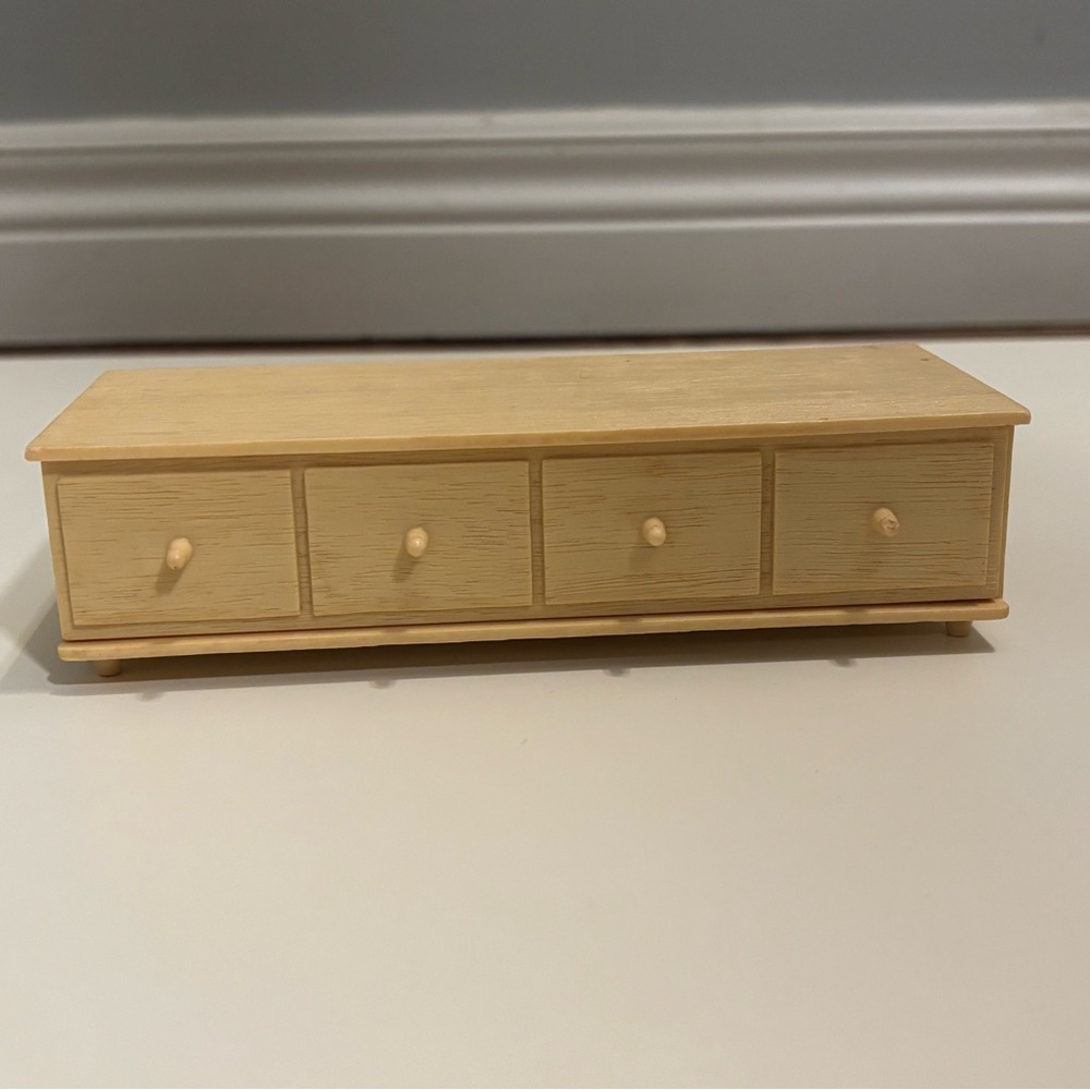vintage Susy Goose Barbie doll furniture item is a 1960s hope chest.